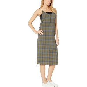 NWT HURLEY GREEN TANK PLAID MAXI DRESS